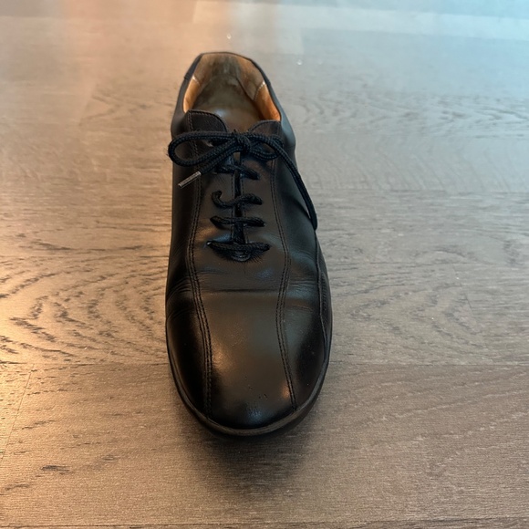 Black Leather Men's Shoes - Picture 9 of 12